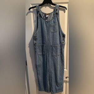 Vintage 90s Baccini Denim Overalls Women Small Light Wash Jumpsuit Y2K